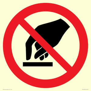 P010 Prohibition: Do not touch